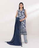 Sapphire  3 Piece Embroidered Dull Raw Silk Suit 3PESG24V55UC Intermix Collection 2024