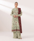 Sapphire  3 Piece Embroidered Dull Raw Silk Suit 3PESG24V56UC Intermix Collection 2024