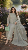 Saadia Asad D1 - Pistachio Mist Nooriyah Luxury Embroidered Chiffon 2026