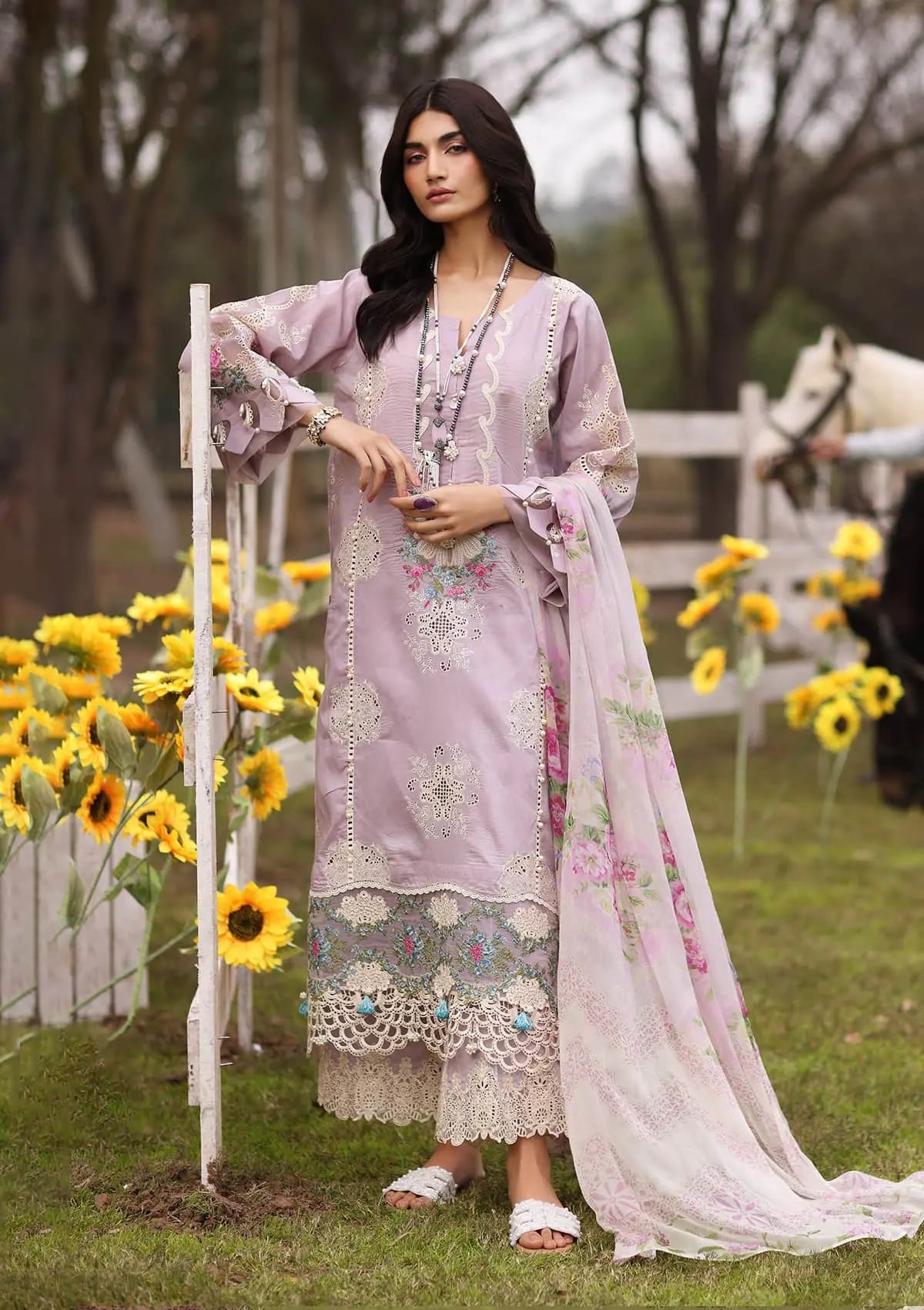 Kahf Premium KFL-08B ELAYA Festive Lawn Collection 2024