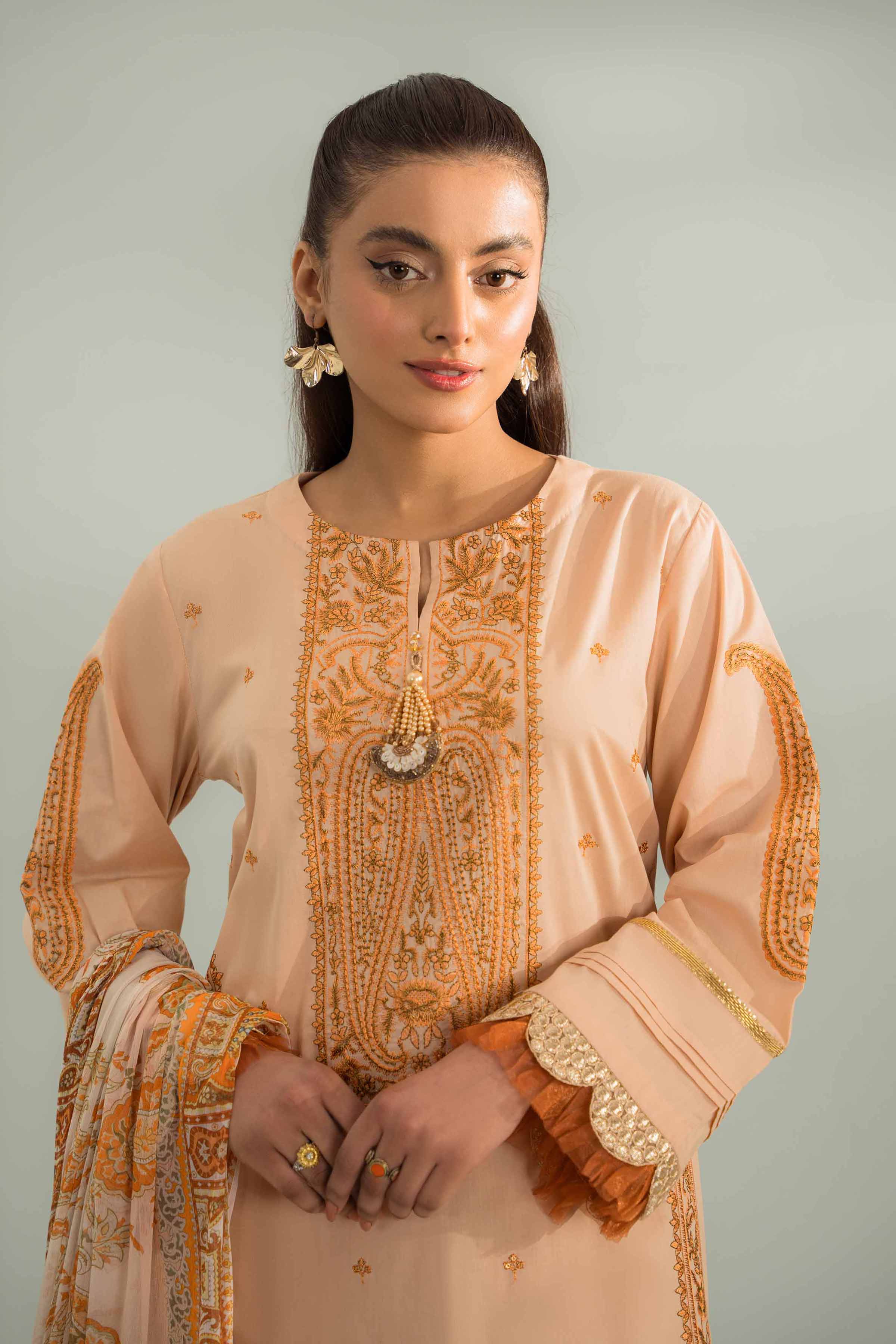 Nishat Linen 3 Piece Embroidered Suit 42401437 Eid Ul Adha Collect