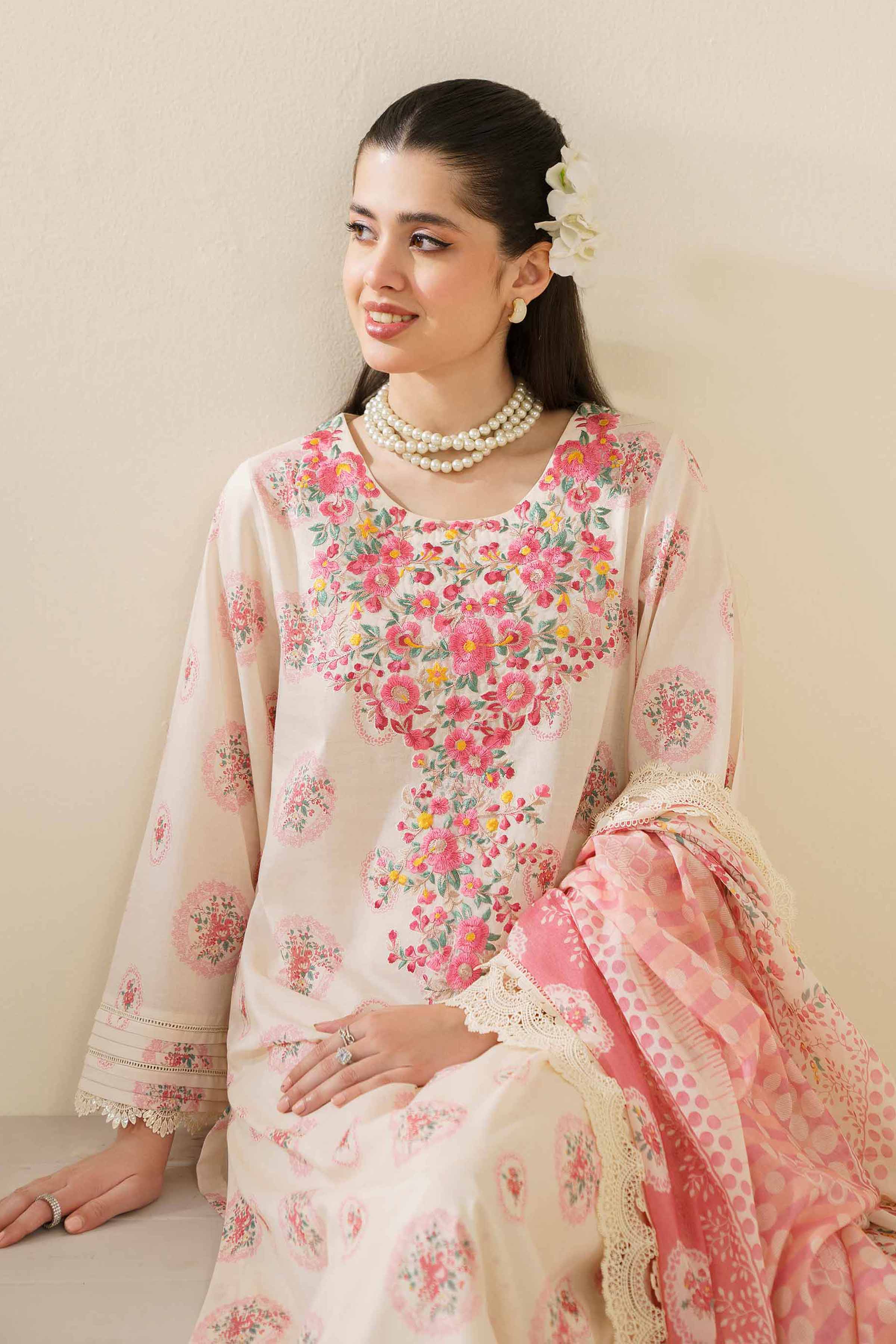 Nishat Linen 3 Piece - Printed Embroidered Suit - 42401707 Eid Ul Adha Collection 2024