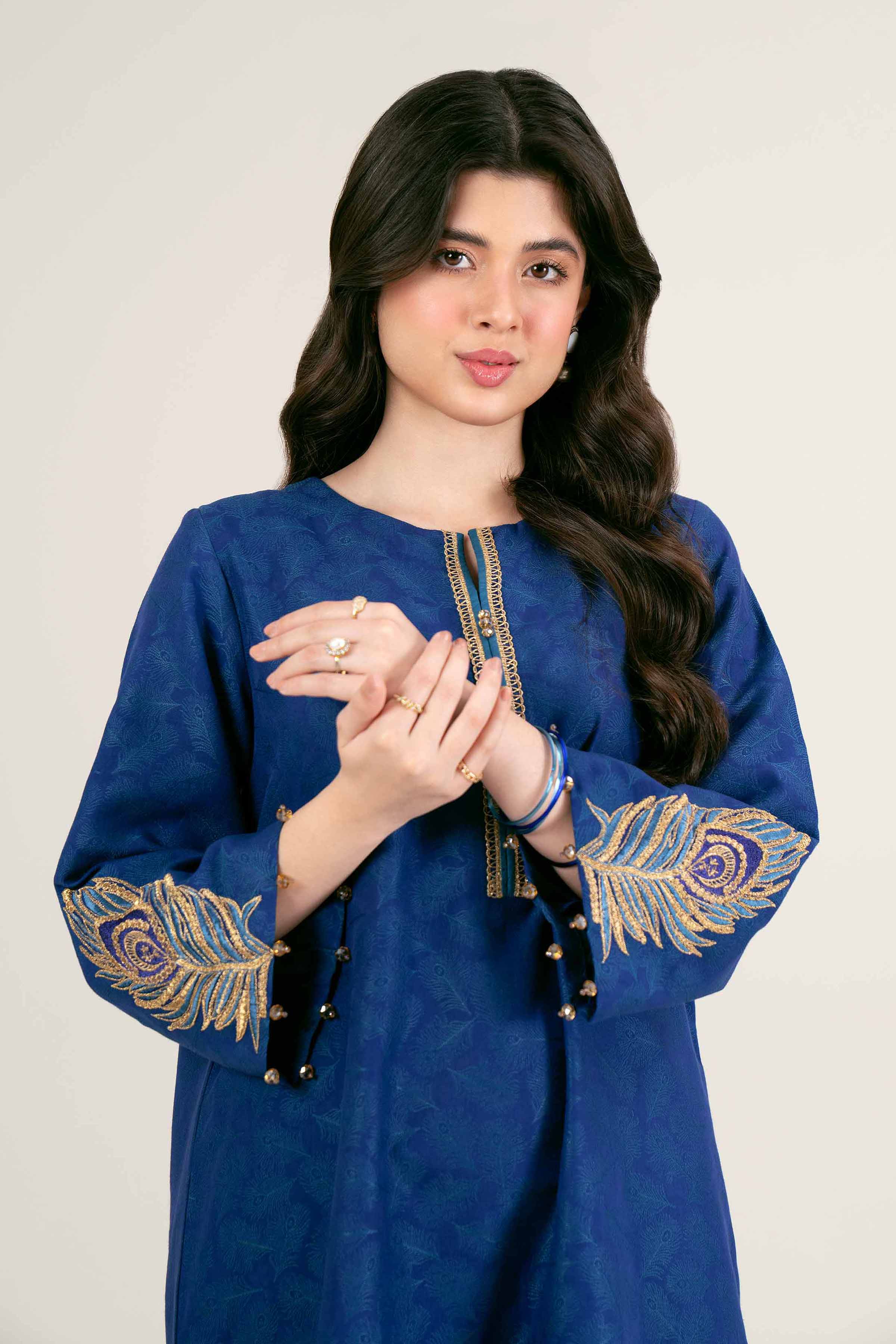 Nishat Linen 2 Piece - Jacquard Embroidered Suit