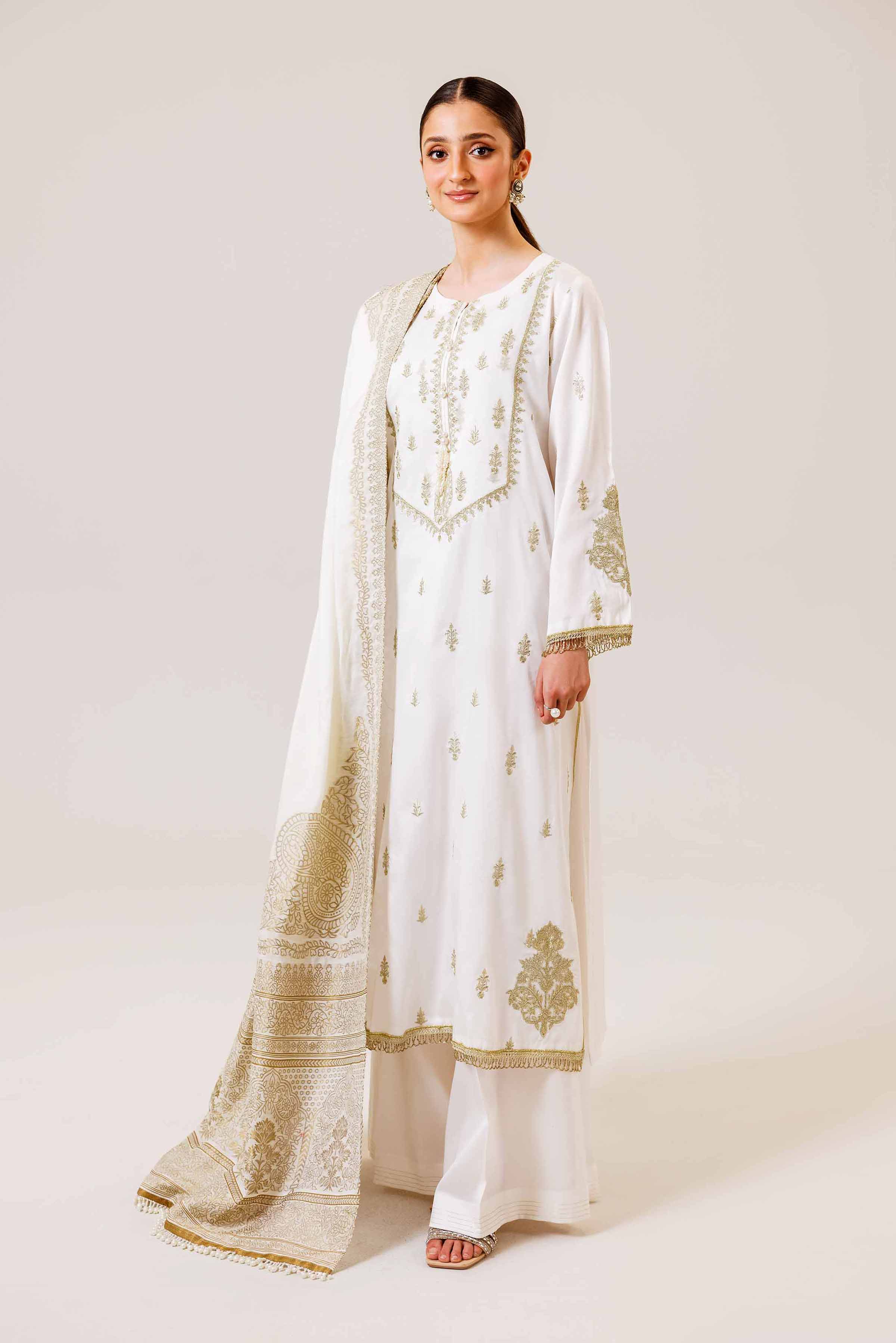 Nishat Linen 3 Piece - Embroidered Suit - 42401800 Eid Ul Adha Collection 2024