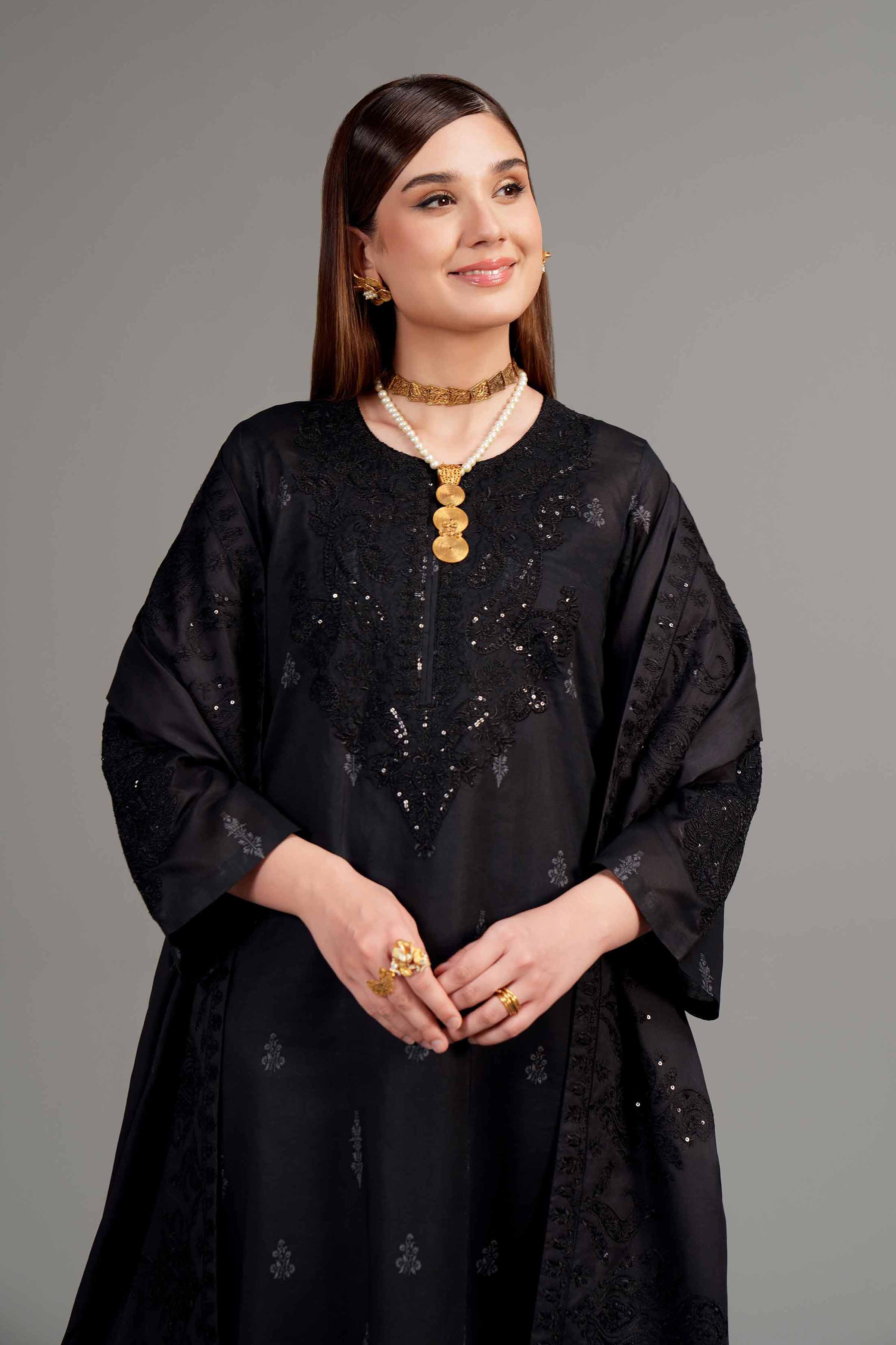 Nishat Linen 3 Piece - Printed Embroidered Suit