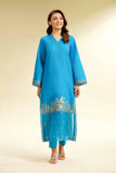 Nishat Linen 2 Piece - Dyed Embroidered Suit - 42501006 Embroidered Eid Lawn Collection 0