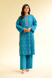 Nishat Linen 2 Piece - Dyed Embroidered Suit - 42501144 Embroidered Eid Lawn Collection 0