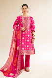 Nishat Linen 3 Piece - Printed Embroidered Suit - 42501243 Embroidered Eid Lawn Collection 0
