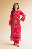 Nishat Linen 2 Piece - Dyed Embroidered Suit - 42501260 Embroidered Eid Lawn Collection 0