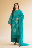 Nishat Linen 3 Piece - Printed Embroidered Suit - 42501278 Embroidered Eid Lawn Collection 0