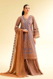 Nishat Linen 3 Piece - Printed Embroidered Suit - 42501282 Embroidered Eid Lawn Collection 0