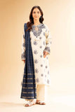 Nishat Linen 3 Piece - Digital Printed Jacquard Embroidered Suit - 42501303 Embroidered Eid Lawn Collection 0