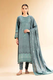 Nishat Linen 3 Piece - Jacquard Embroidered Suit - 42501405 Embroidered Eid Lawn Collection 2025
