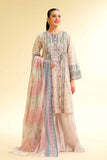 Nishat Linen 3 Piece - Gold Printed Embroidered Suit - 42501416 Embroidered Eid Lawn Collection 0