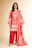 Nishat Linen 3 Piece - Flatbed Paste Embroidered Suit - 42501662 Embroidered Eid Lawn Collection 2025