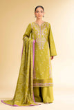 Nishat Linen 3 Piece -  Paste Printed Embroidered Suit - 42501810 Embroidered Eid Lawn Collection 2025