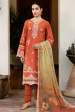 Farasha Online Orange Petal Summer Weaves Embroidered lawn 2025