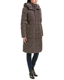 Carbon Women's Knee-Length Down Puffer Jacket, Warm & Stylish - Cole Haan