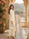 Saadia Asad D5 - Pale Yellow Nooriyah Luxury Embroidered Chiffon 2026