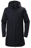 Navy Long Raincoat with Removable Hood - Helly Hansen