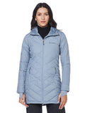 Tradewinds Grey Women's Plus Size Slim Coat - With Removable Hood - Warm & Stylish - Columbia