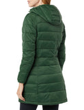 Black Women's Slim Lightweight Hooded Puffer Coat - AmEss
