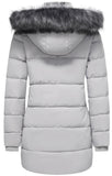 Beige Puffer Jacket with Fur Hood - Perfect for Snow - Ggleaf