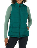 Dark Green Women's Lightweight Puffer Vest - AmEss