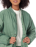 Black Women's Oversized Quilted Coat - Slim Fit Inside - AmEss