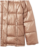 Camel Leopard Women's Long Puffer Coat - Lightweight & Warm - AmEss