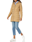 Camel Slim-Cut Puffer Jacket: Warm, Water-Resistant, and Hooded - AmEss