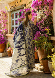 Elaf Premium ELK-01A Blue Blossom Print Chikankari Collection 2025