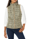 Light Camel Leopard Women's Waterproof Packable Puffer - AmEss