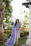 Saadia Asad D9-B Purple Ombre Colour Block Noor Luxury Chikankari Lawn 2024