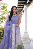 Saadia Asad D9-B Purple Ombre Colour Block Noor Luxury Chikankari Lawn 2024