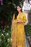 Saadia Asad D8-B Mustard Laser Noor Luxury Chikankari Lawn 2024