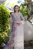 Saadia Asad D1-B Grey Ombre Noor Luxury Chikankari Lawn 2024