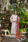 Saadia Asad D6-B White Laser And Schifli Noor Luxury Chikankari Lawn 2024