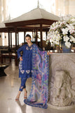 Saadia Asad D10-B Blue Electric Noor Luxury Chikankari Lawn 2024