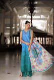Saadia Asad D5-B Blue Ombre Noor Luxury Chikankari Lawn 2024