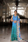 Saadia Asad D5-B Blue Ombre Noor Luxury Chikankari Lawn 2024