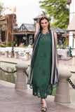 Saadia Asad D12- Bottle Green Noor Eid Luxe Chikankari 2025
