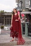 Saadia Asad D1- Mulberry Red Noor Eid Luxe Chikankari 2025