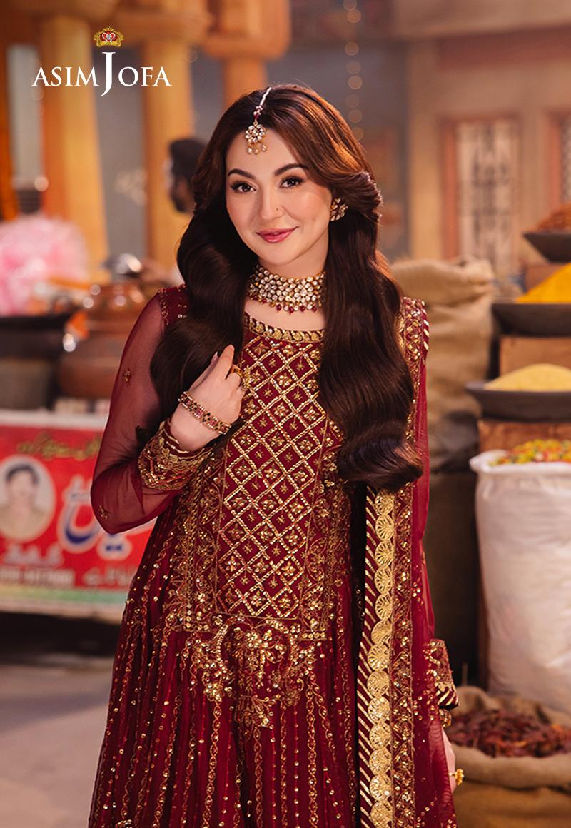 open lace back dress Asim Jofa AJKK-13 Chamkeeli Embroidered Collection 2024 – Sara Clothes