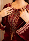 Fozia Khalid Crimson Grace The Velvet Edit 2025