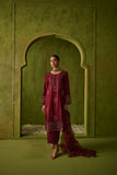 Dhanak SS24DU-3197 Maroon 3Pcs Festive Collection 2024
