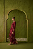 SS24DU-3197 Maroon 3Pcs Dhanak Festive Collection 2024
