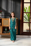 Dhanak SS24DK-0166 Dark Green 2Pcs-Kids Mommy And Me 2024