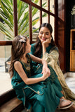 Dhanak SS24DA-2384 Dark Green Mommy And Me 2024