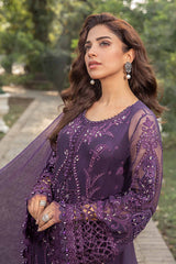 Maria B MPC2402-999-PRP Embroidered Chiffon Collection 2024